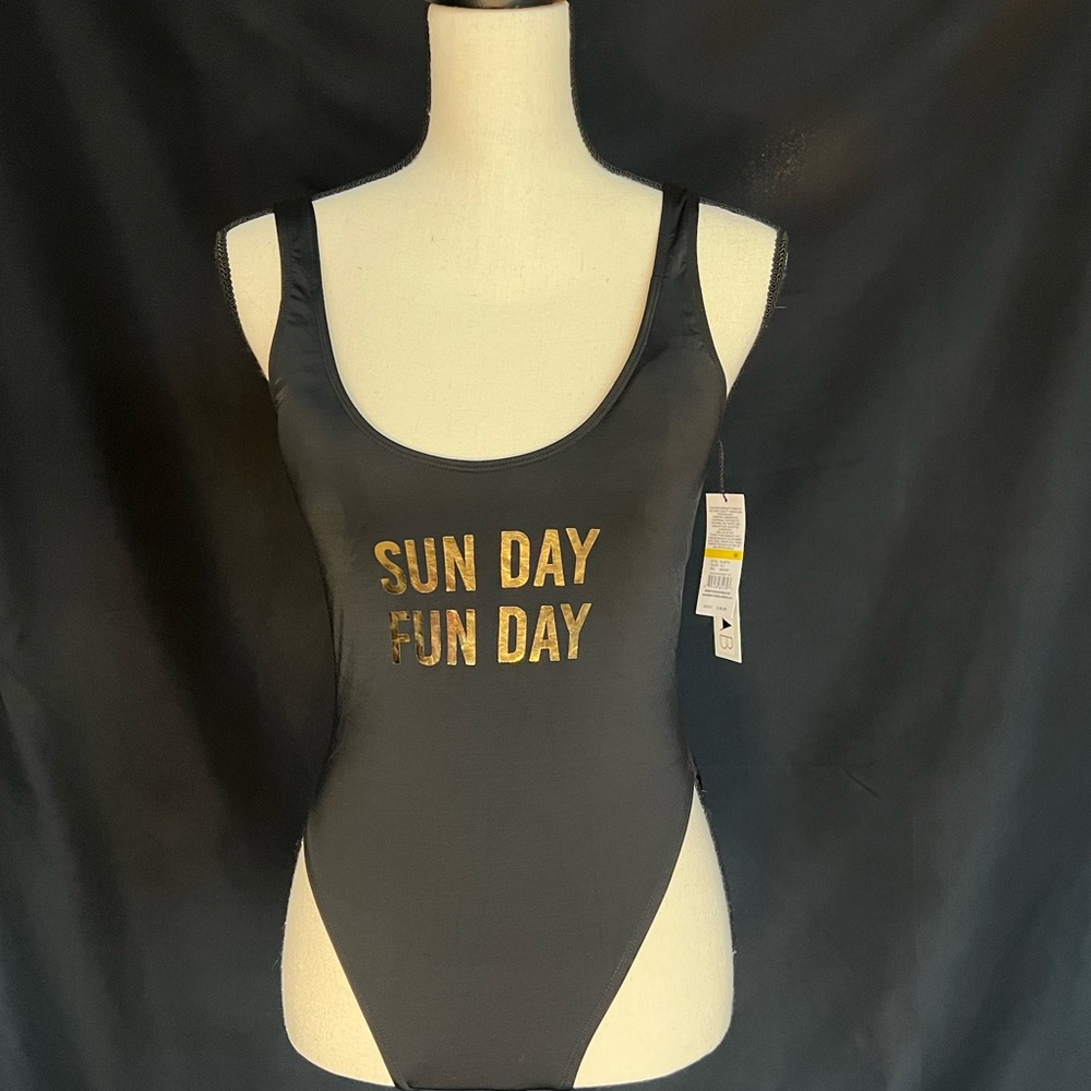 Bikini Lab “Sunday Funday” Black One-Piece Swimsuit - NWT